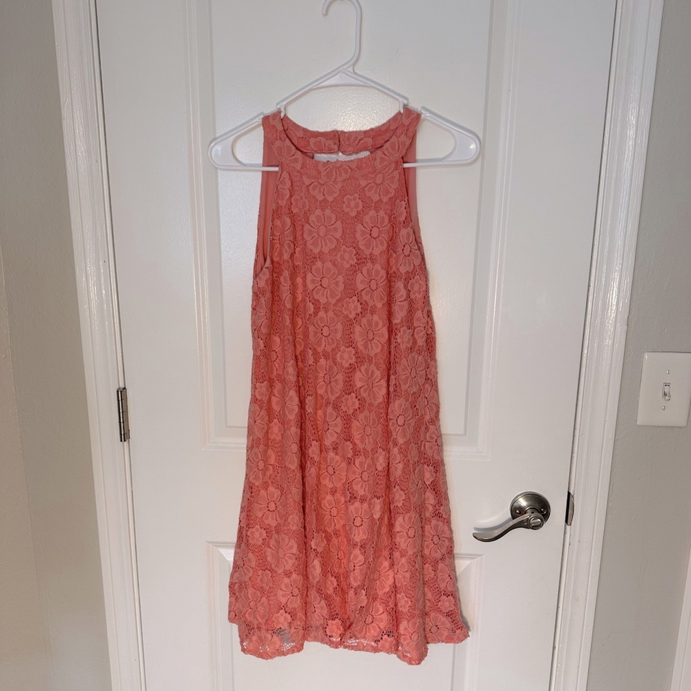 💜 Altar’d state coral lace halter dress womens small